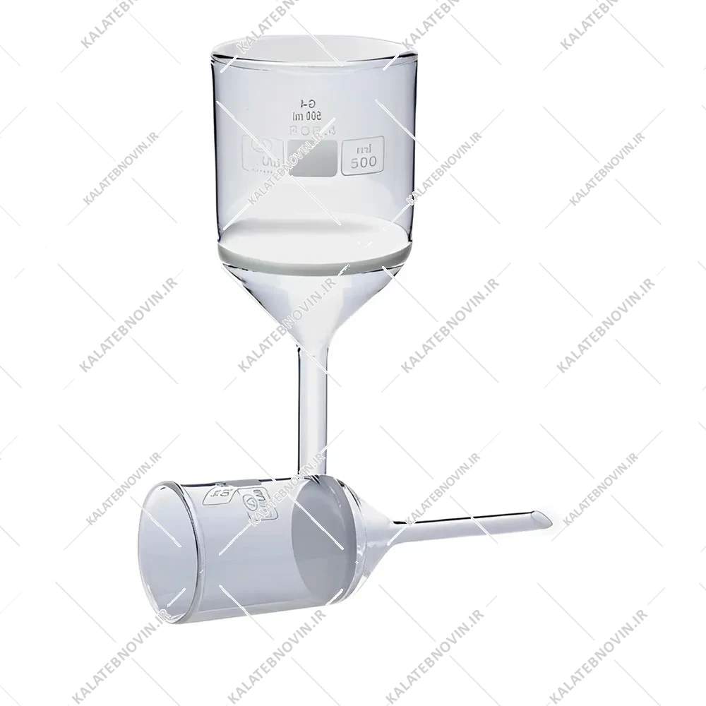 قیف بوخنر شیشه ای صافی دار